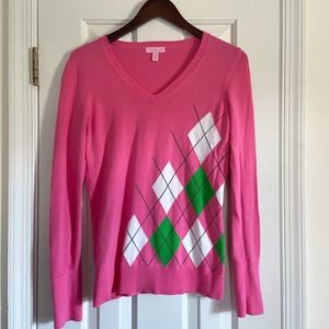 Lilly Pulitzer Plaid Knit Sweater - Pink